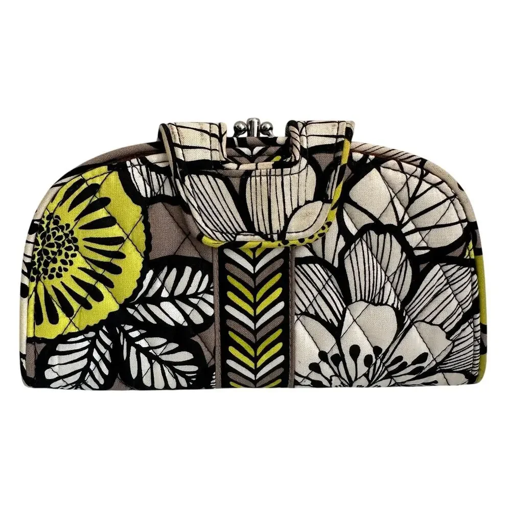 Vera Bradley Citron Kiss 'N Snap Wallet Large Organizational Clutch Carry All - Picture 1 of 11